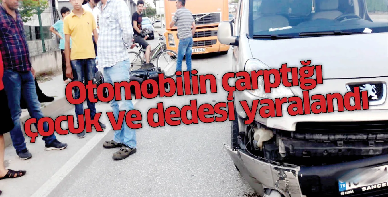 Otomobilin çarptığı çocuk ve dedesi yaralandı