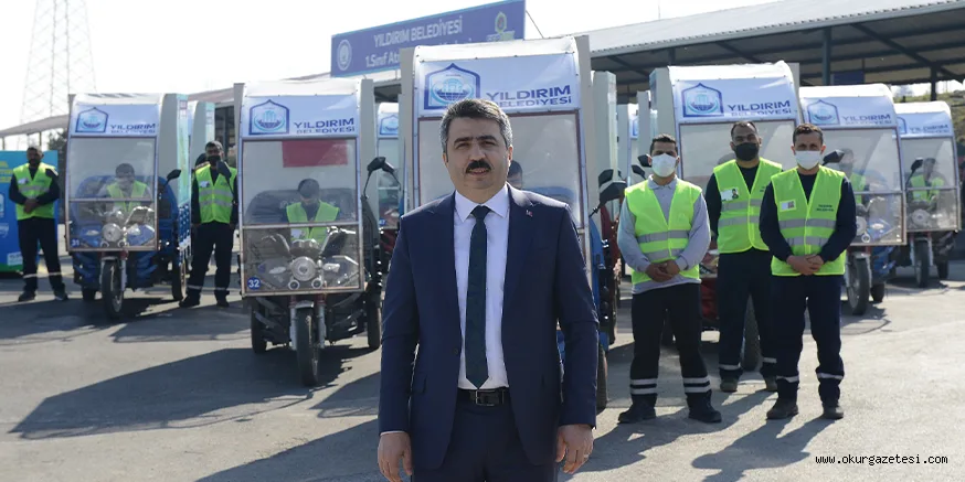 Yıldırım Belediyesi "çekçekçileri" istihdam ederek "Atık Dönüşüm Timi" oluşturdu