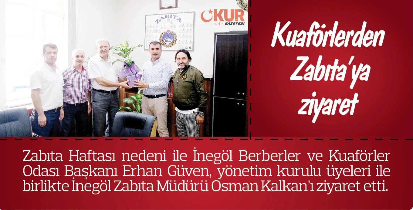 Kuaförlerden Zabıta'ya ziyaret