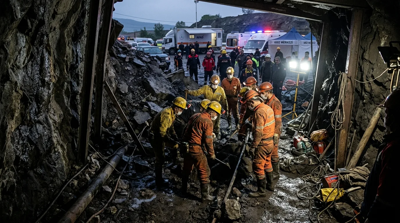 Soma'da maden ocağında göçük: 5 işçi göçük altında, kriz merkezi oluşturuldu