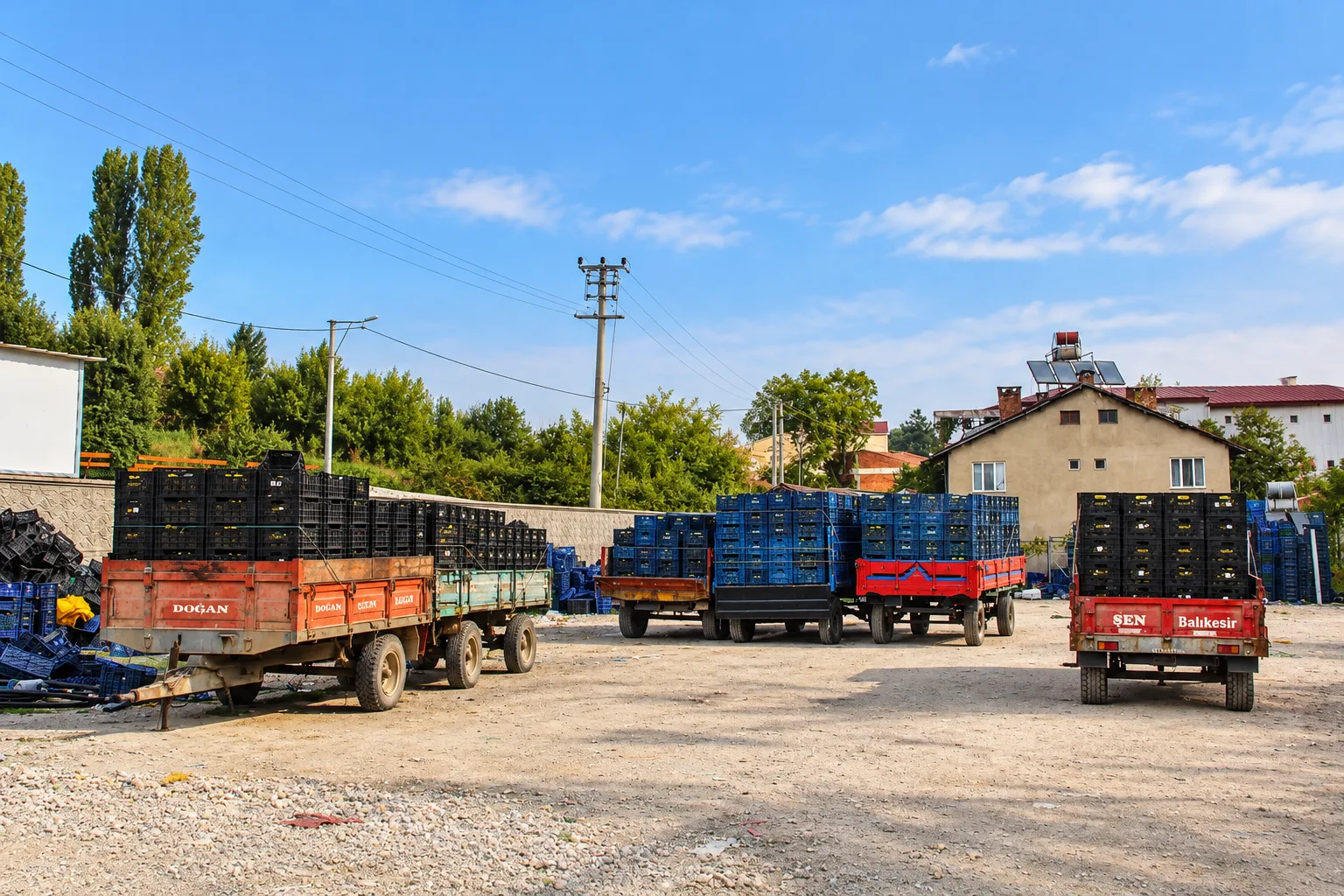 Doğan Kasalarıyla Kırsal Sevkiyat Alanı