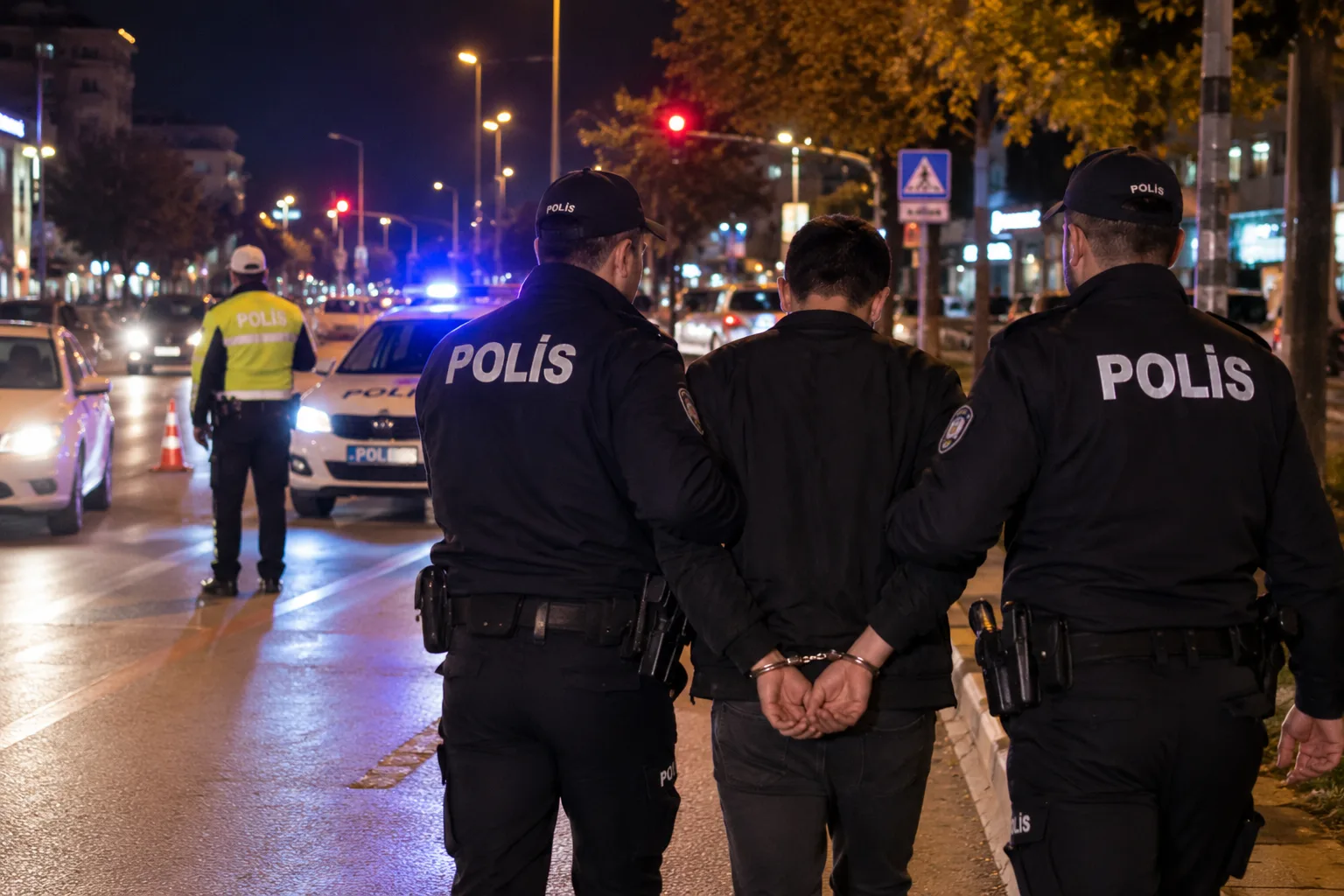 Bursa’da polis uygulamasından kaçan sürücü trafik lambasına çarptı