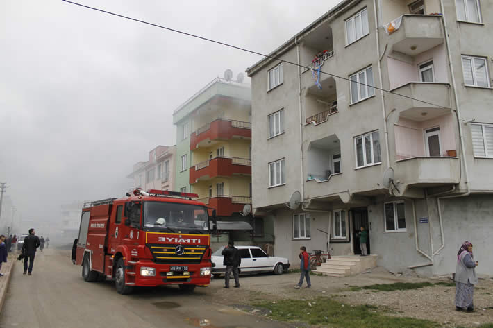 Mesudiye’deki baca yangını ucuz atlatıldı