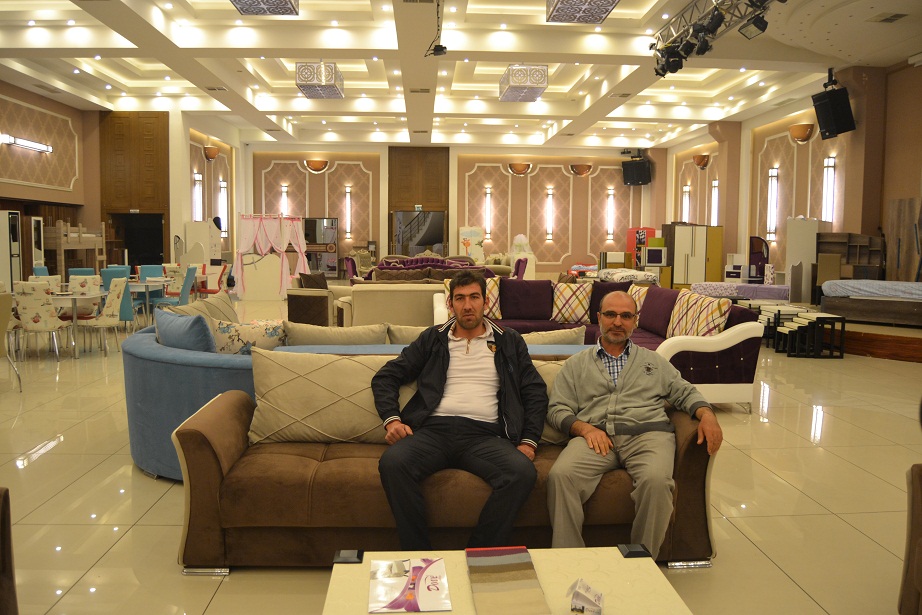 Otel salonunda mini fuar