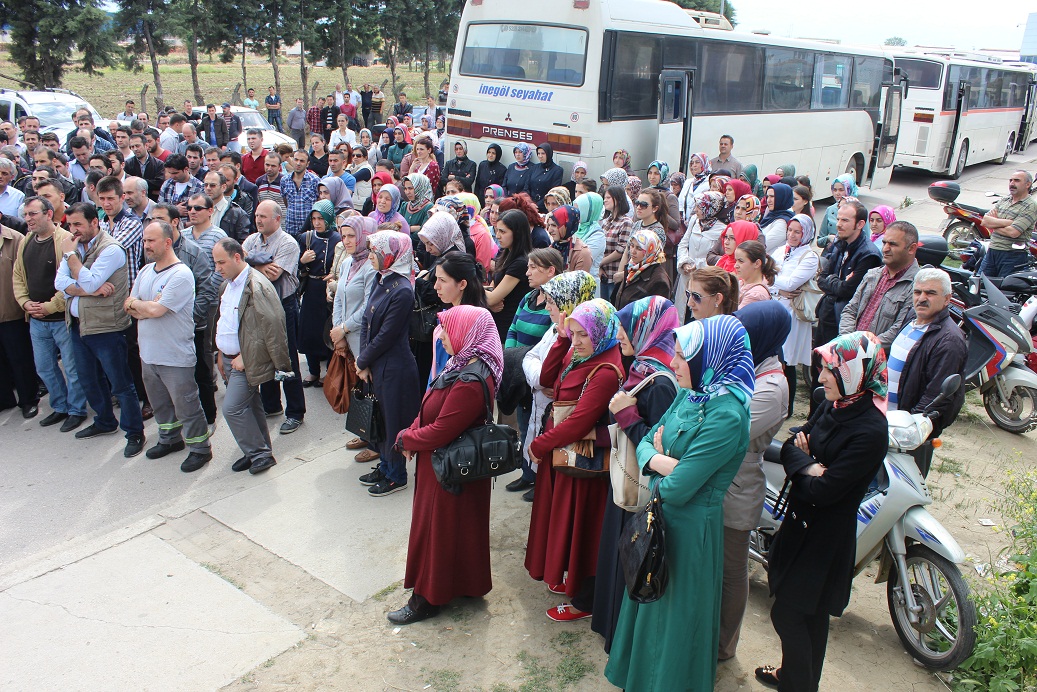 İnegöllü işçiler meslektaşlarını unutmadı