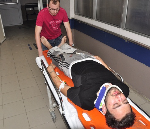 Takla atan araçtaki 1 kişi yaralandı