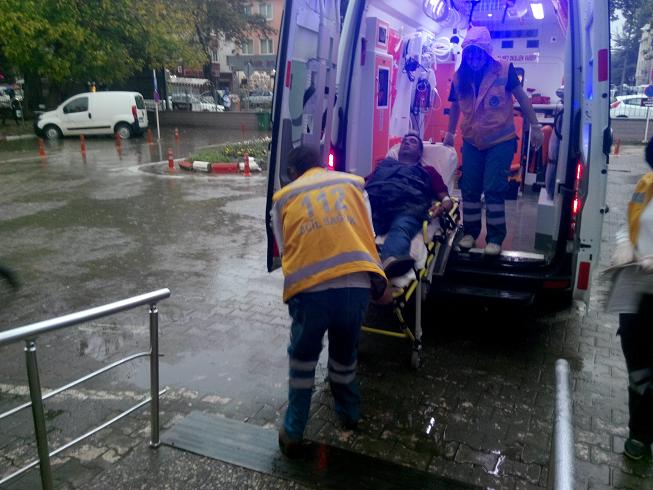 Mezitlerde kaza: 1 yaralı