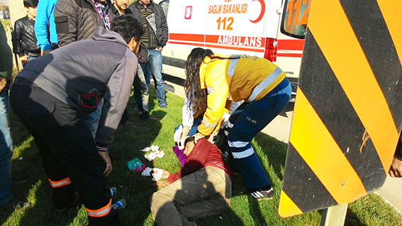 Siparişi yetiştirmek isterken kaza yaptı