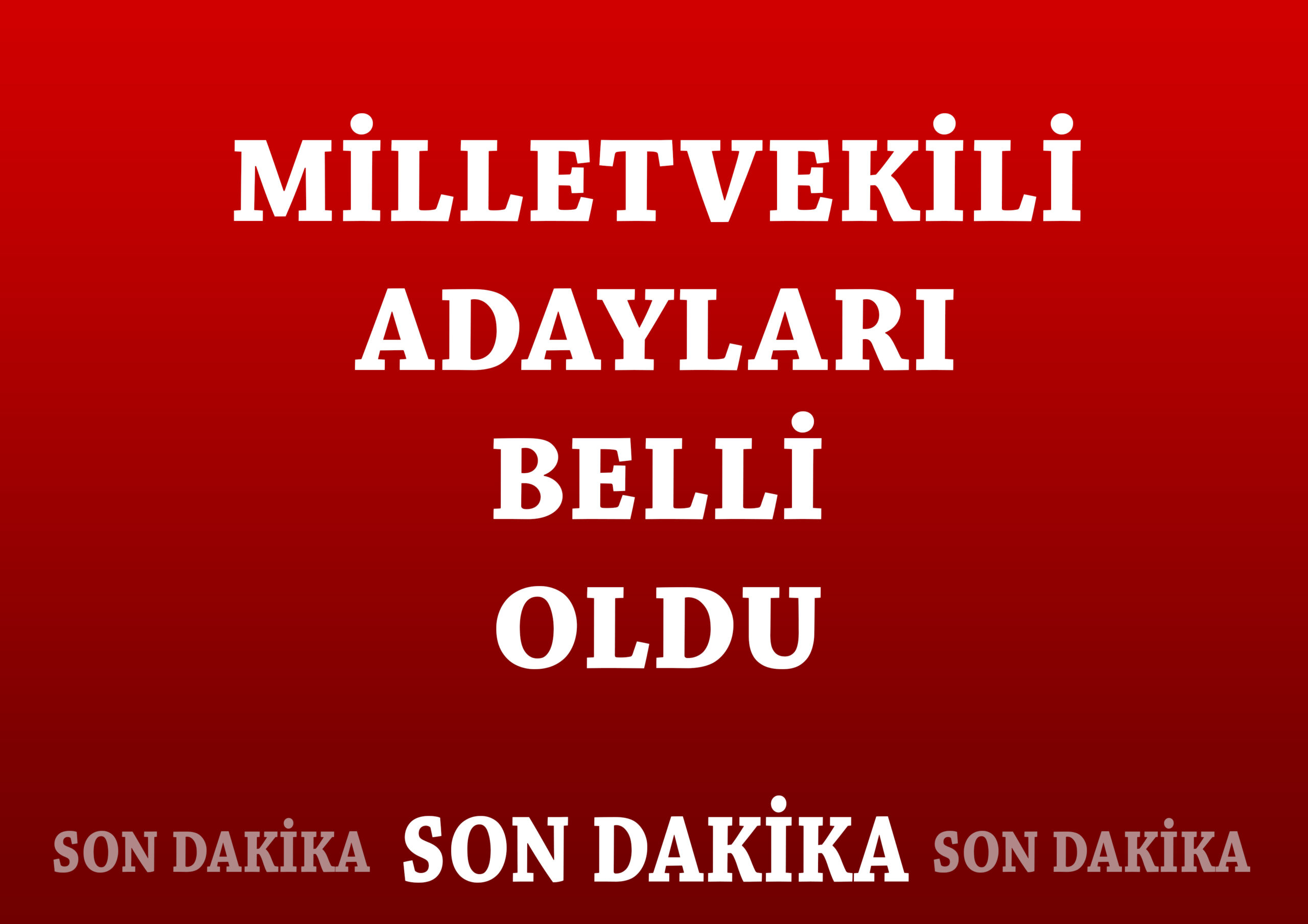 İşte adaylar listesi