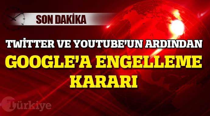 Google’a giriş engelleniyor