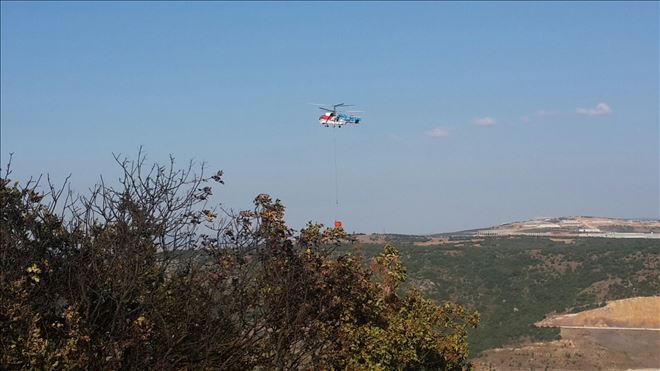 Yangına helikopterli müdahale