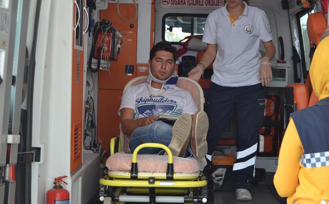 Aracın motoru fırladı