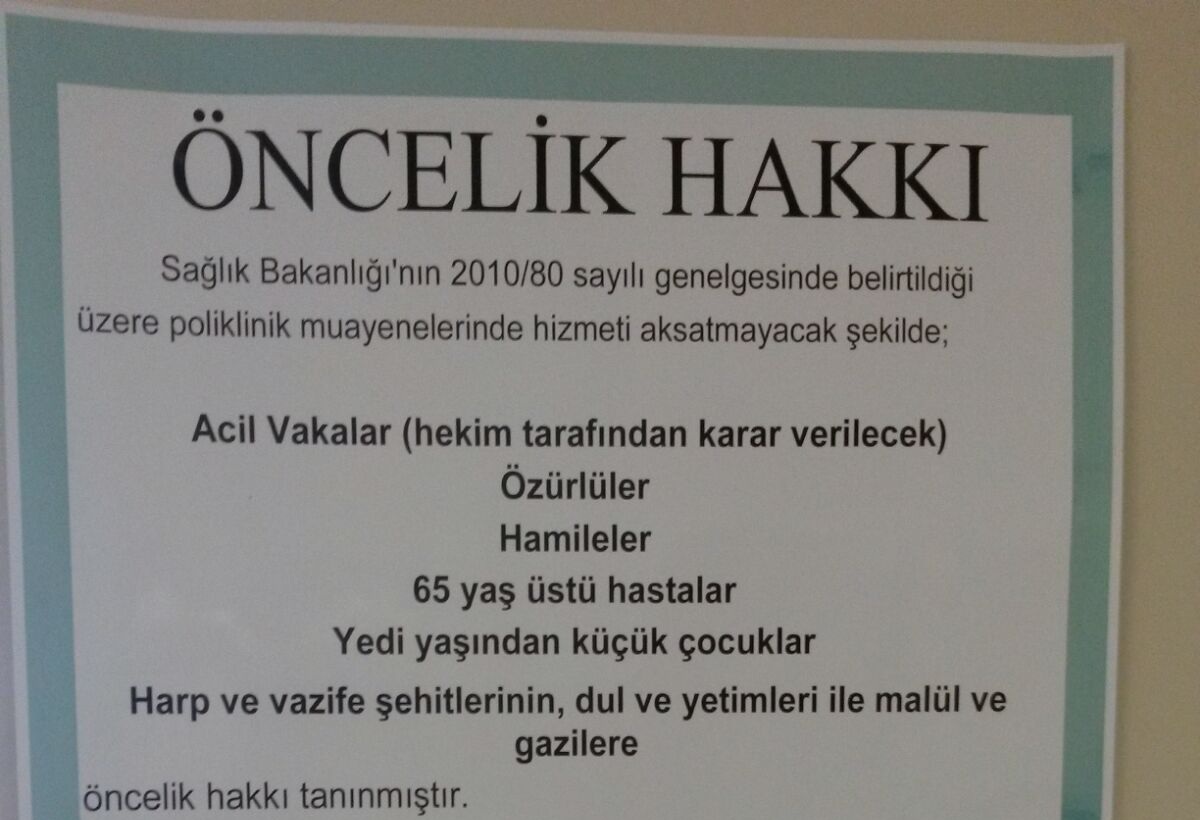 Hastane’de “Öncelik Hakkı”