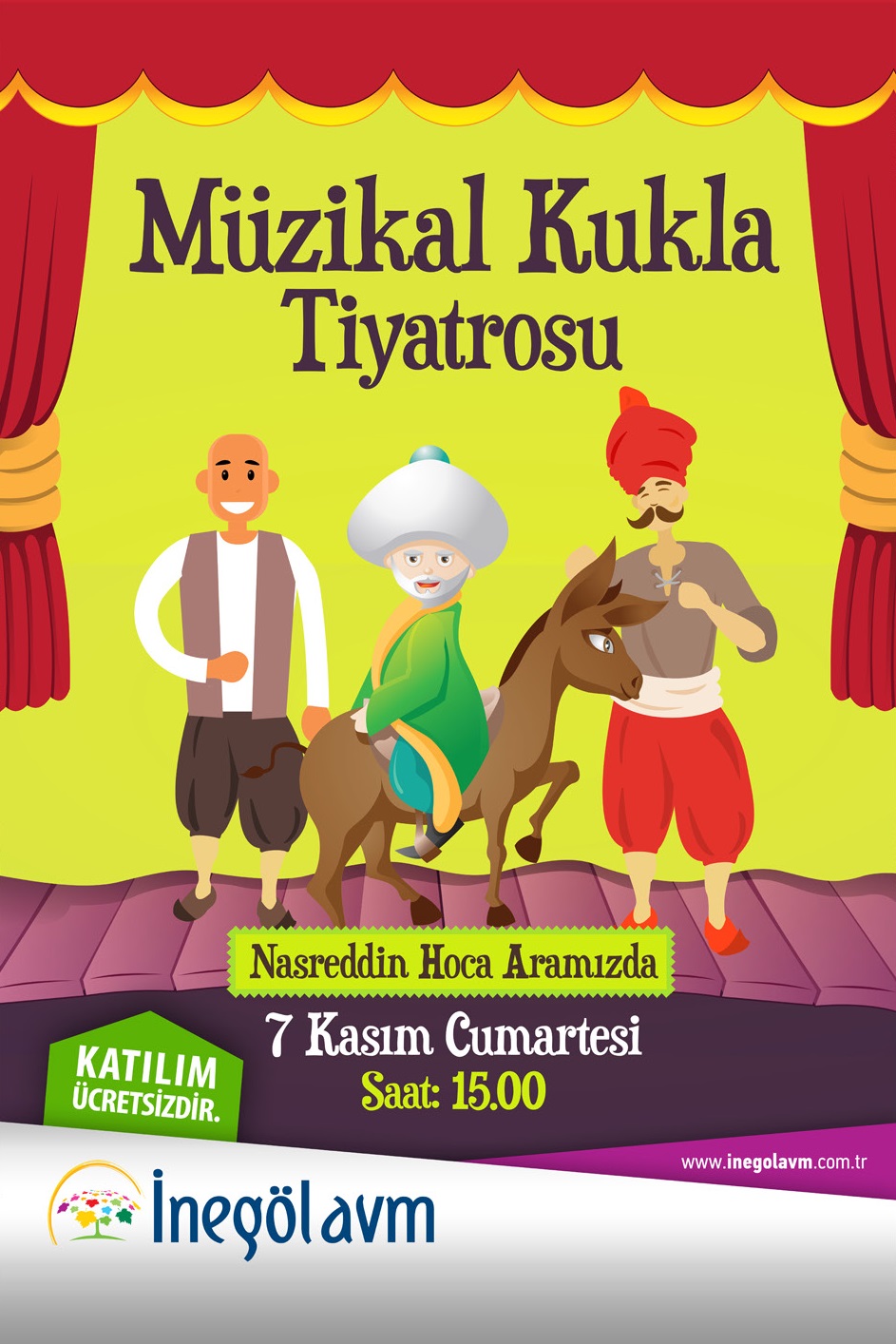 Nasrettin Hoca ve Caıllou İnegöl AVM’de