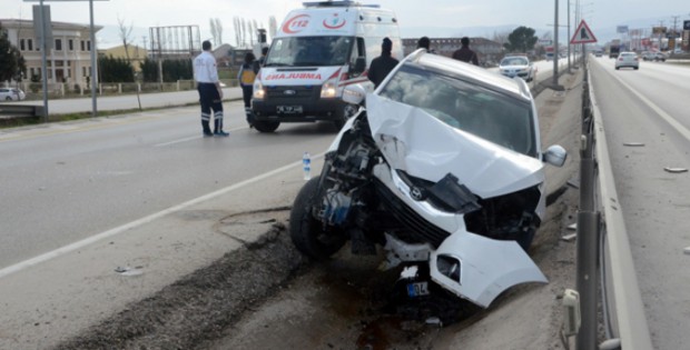Bursa yolunda korkutan kaza