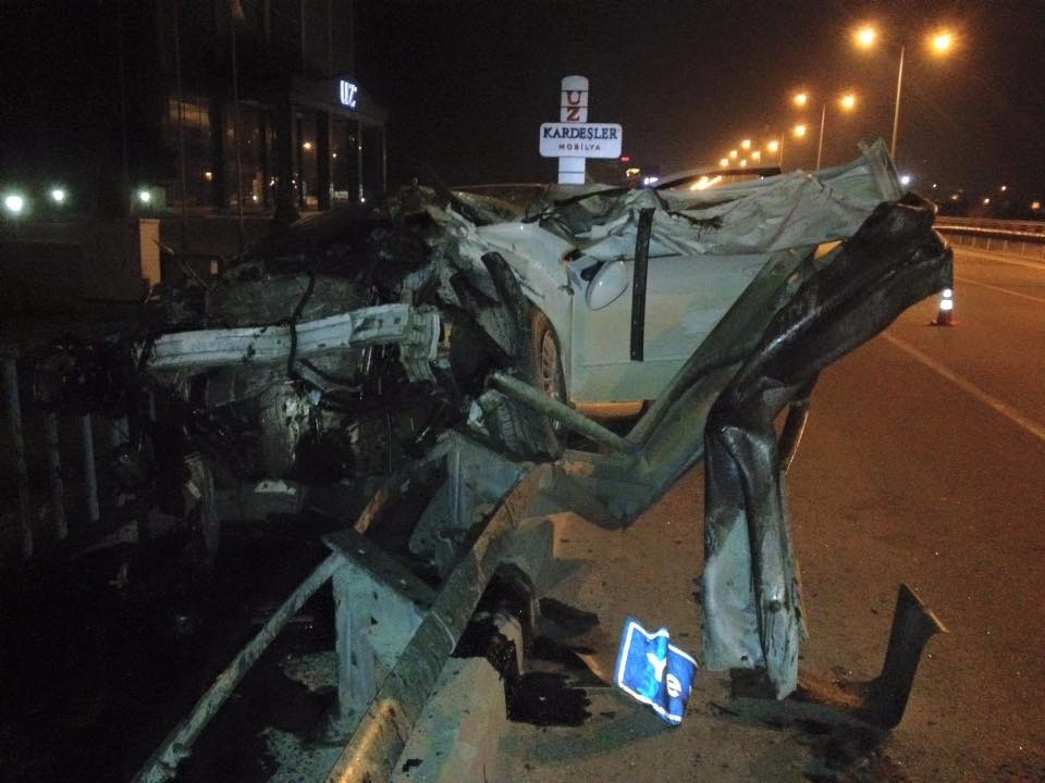 Hâkimiyetini kaybedip koruluklara çarptı