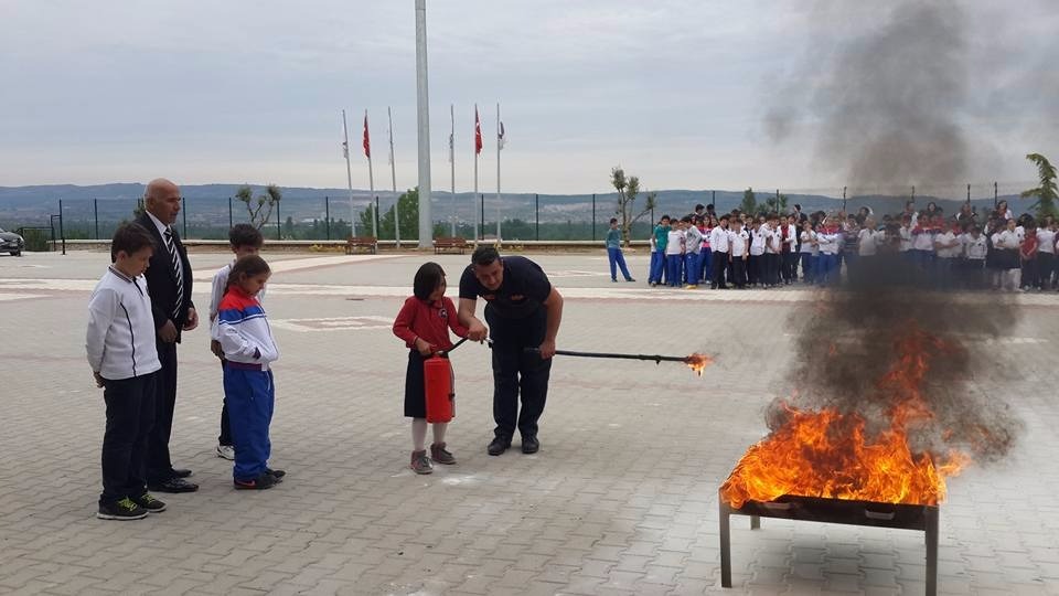 Yangın söndürme tatbikatı