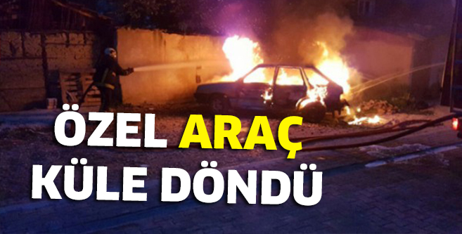 Özel araç küle döndü