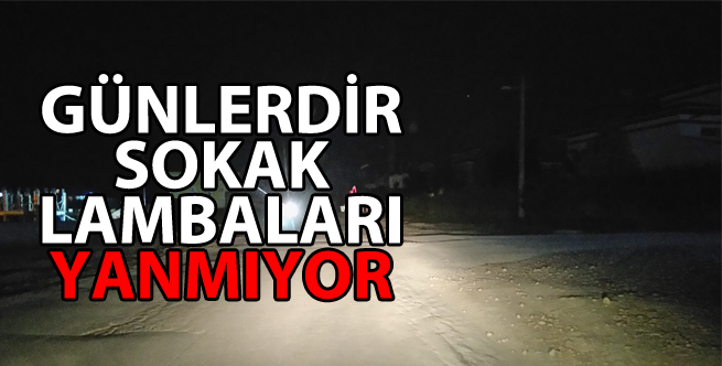 Bu sokakta günlerdir sokak lambaları yanmıyor