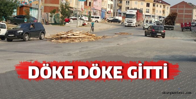 Tahtalar yol ortasına saçıldı