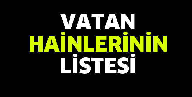 Darbeci hainlerin listesi