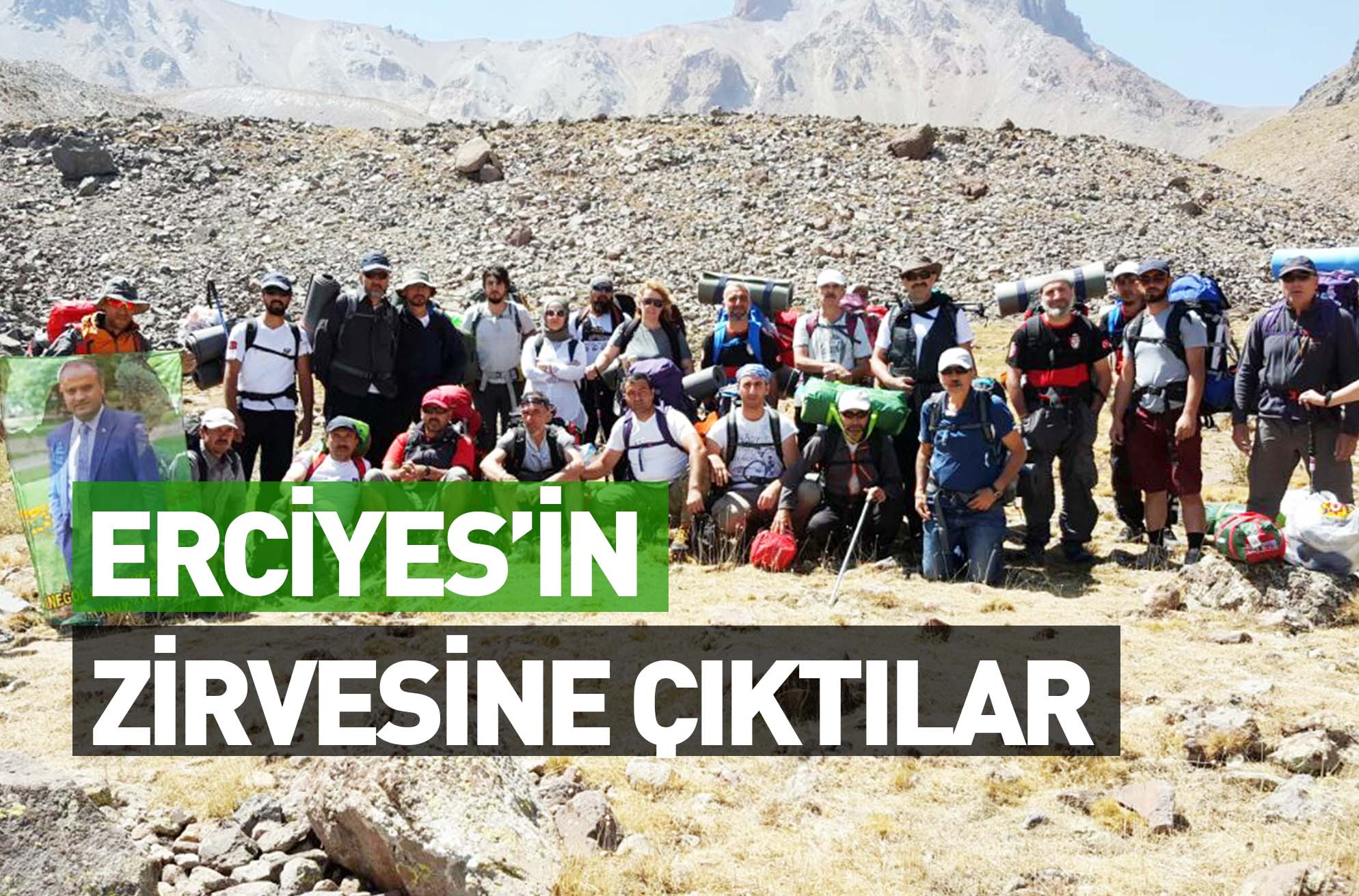 ERCİYES’İN ZİRVESİNE ÇIKTILAR