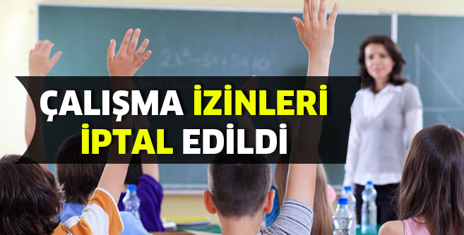 İzinler iptal