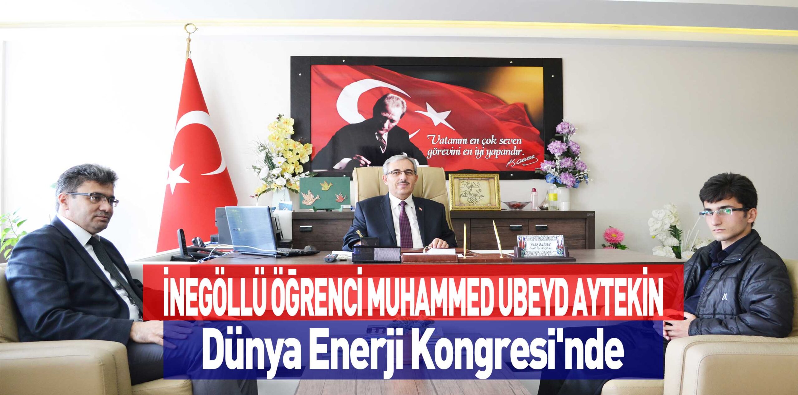 İNEGÖLLÜ ÖĞRENCİ MUHAMMED UBEYD AYTEKİN Dünya Enerji Kongresi’nde