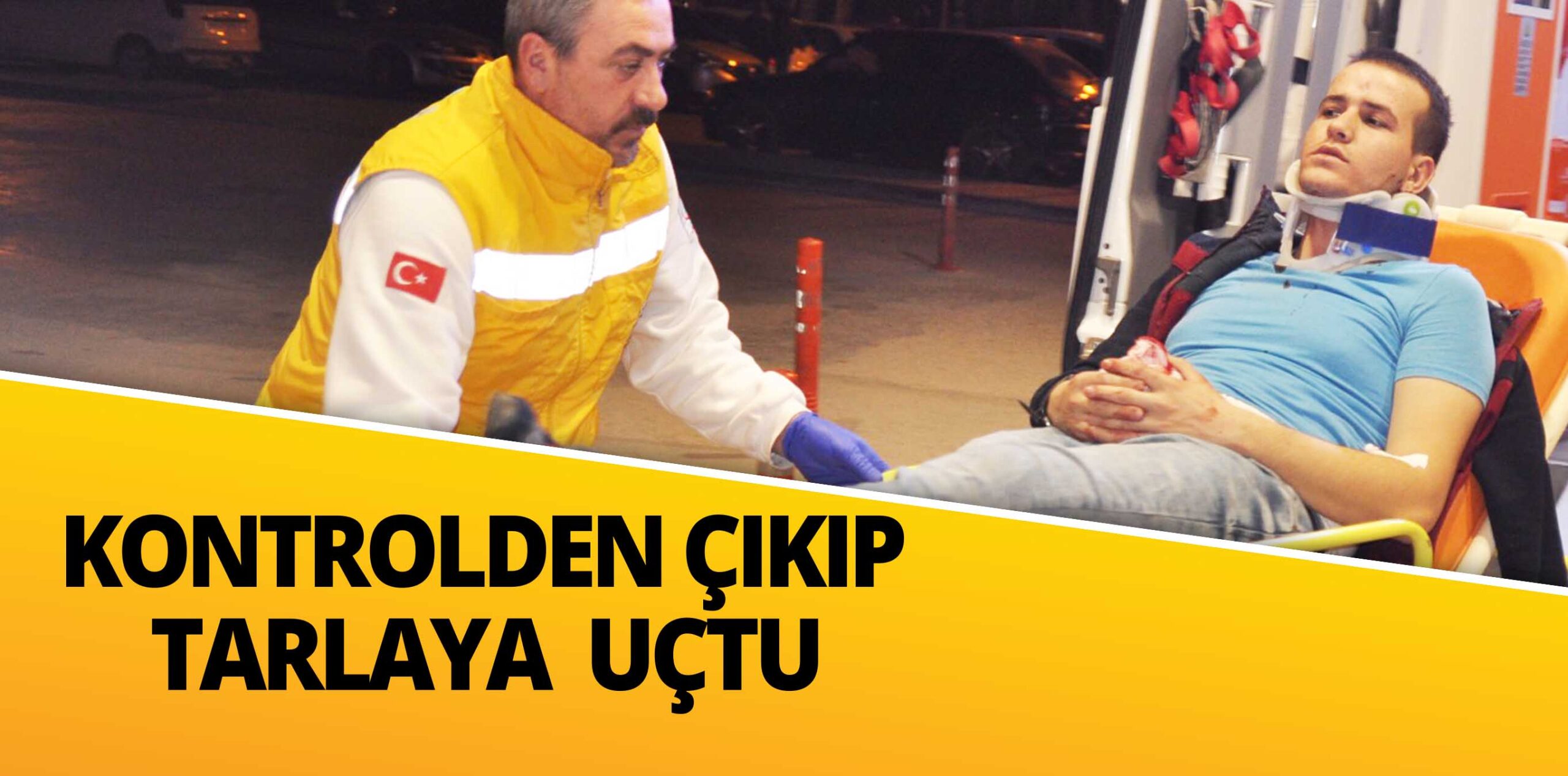 KONTROLDEN ÇIKIP TARLAYA UÇTU