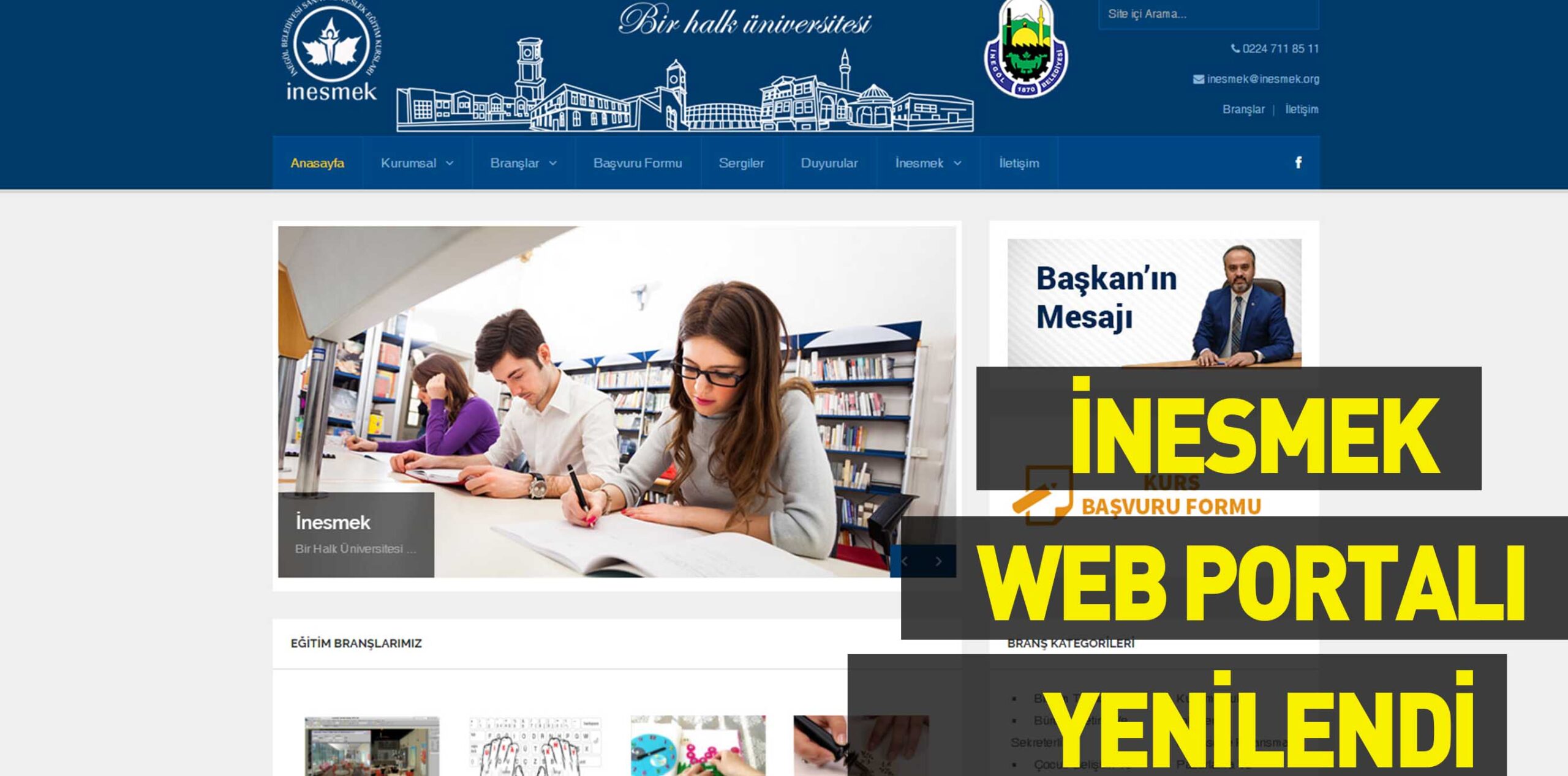 İNESMEK WEB PORTALI YENİLENDİ