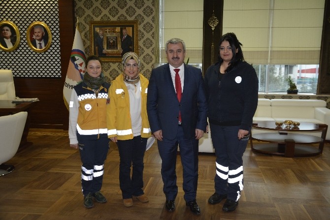 112 Sağlık Çalışanları Başkan Baranı Ziyaret Etti