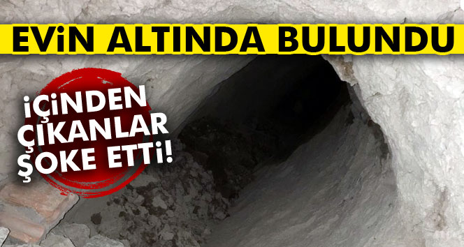 Evin altındaki tünelden silah ve mühimmat çıktı!