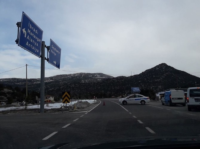 Akseki-Seydişehir Karayolunda Buzlanma