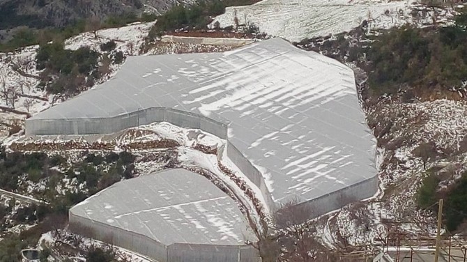 Anamurda Gündüz Kar Yağışı, Akşam Da Seralarda Don Telaşı Yaşanıyor