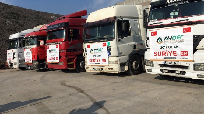 Ayderin 5 Yardım Tırı Suriyeye Yola Çıktı