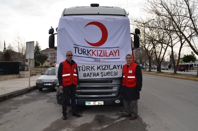 Bafradan Halepe 25 Ton Yardım Malzemesi