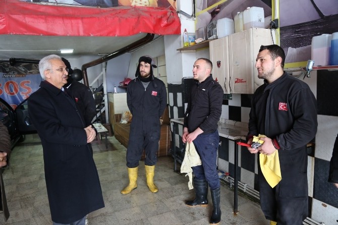Başkan Başsoydan Sanayi Esnafına Ziyaret