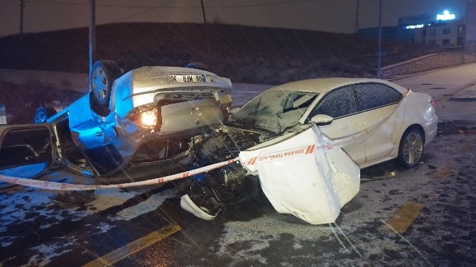 Başkentte Trafik Kazası: 1 Ölü 1 Yaralı