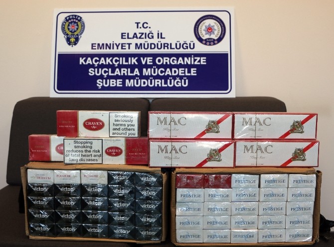 Elazığda İş Yerinde Kaçak Sigara Ele Geçirildi