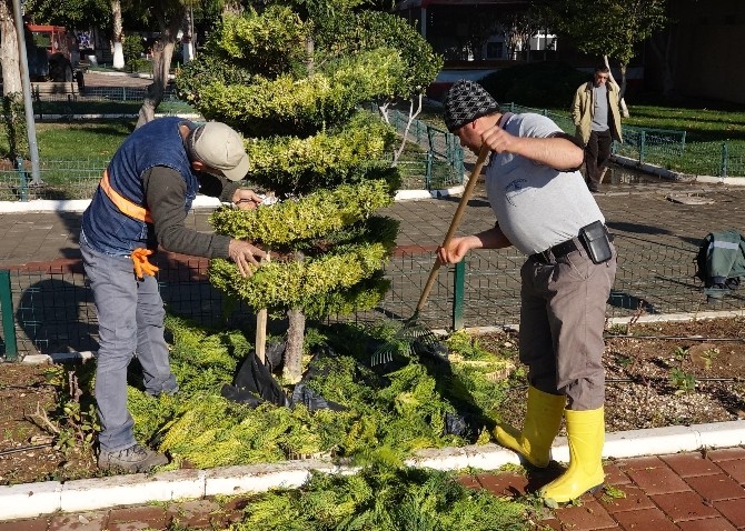 Erdemlide Park Ve Bahçe Bakımları Sürüyor