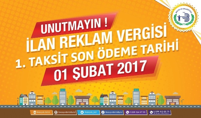 İlan Ve Reklam Vergilerinin 1. Taksit Ödemelerinde Son Gün 1 Şubat