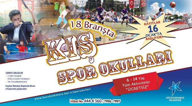 Küçükçekmecede Kış Spor Okulları Kayıtları Başladı