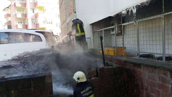 Malatyada Kömürlük Yangını