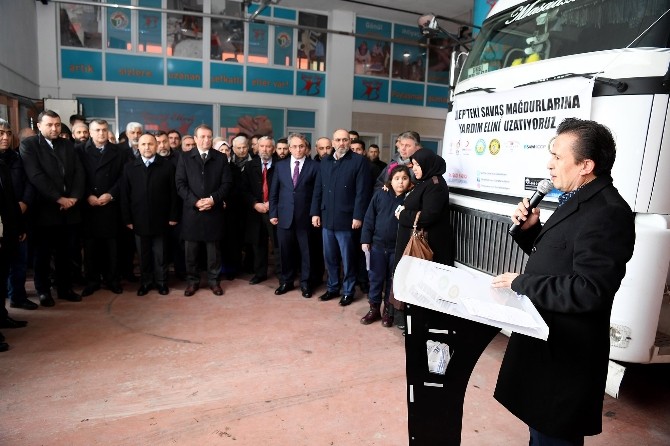 Tuzla Belediyesinden Halepe 6 Tır Yardım Malzemesi Gönderdi