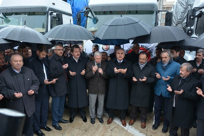 Uşaktan Halepe Yardım Gitmeye Devam Ediyor