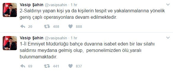 Vali Şahinden İstanbul Emniyetine Saldırı Girişimi Açıklaması