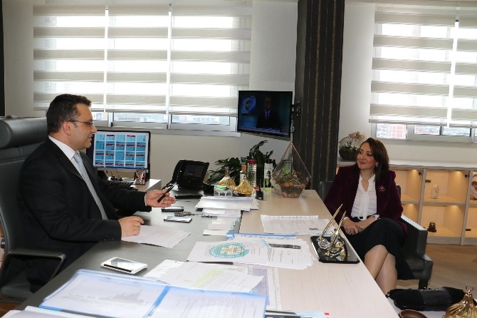 Yalçınkaya Sankon Başkanını Ağırladı