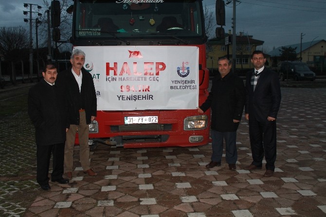Yenişehirden Halepe Yardım Tırı