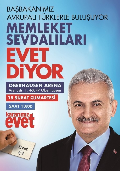 Başbakan Yıldırım Almanyaya Evet Demeye Gidecek