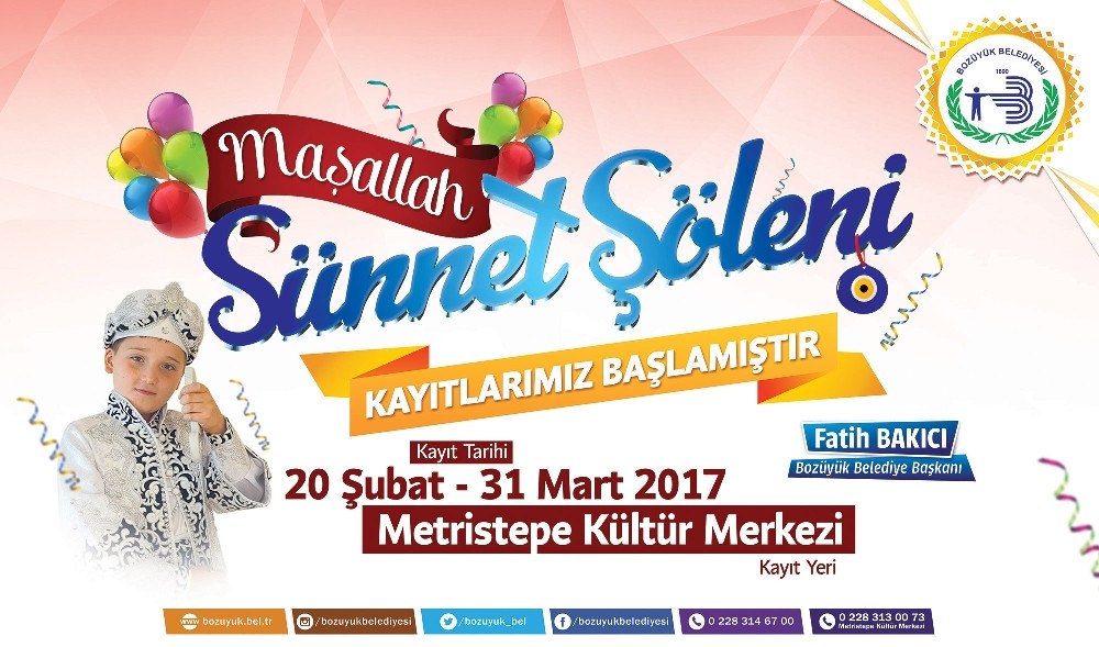 Bozüyük Belediyesi Toplu Sünnet Şöleni Kayıtları Başlıyor